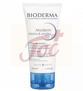 Биодерма Bioderma Atoderm крем д/рук и ногтей увлаж легкий туба 50мл