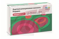 Ацетилсалициловая кислота Кардио табл п/о киш/раств 100мг №30 арт. 21654501