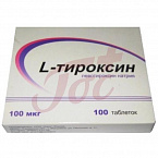L-Тироксин табл 100мкг №100 уп конт яч 50х2 пачка карт арт.10520901